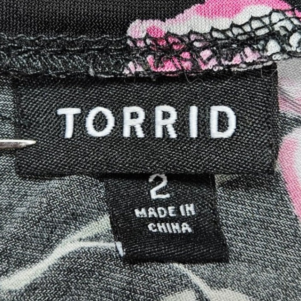 Torrid Black Floral Tie Waist Midi Romper Dress Whimsigoth Fairycore Boho 2X - Picture 12 of 16